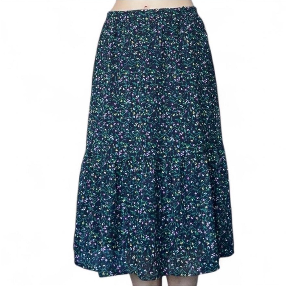 Banana Republic Dark Floral Midi Skirt